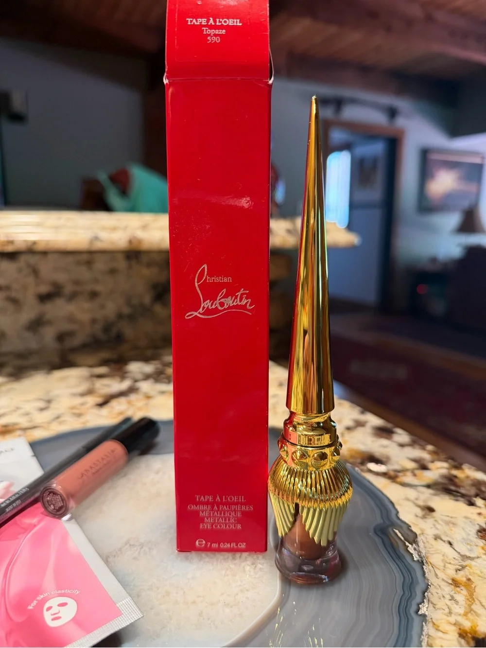 Christian Louboutin Metallic Copper Eyeshadow Ulta Blk Eyeliner Korean Mask Lip